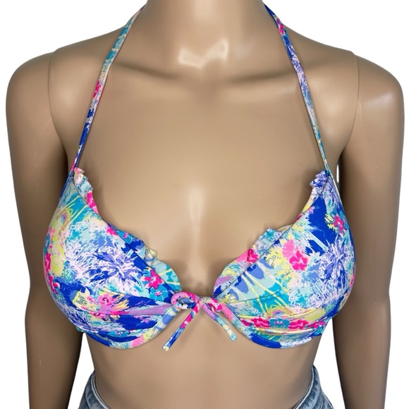 Victoria's Secret Other - Victoria’s Secret Multicolored Floral Tropical Push Up Strappy Bikini Top